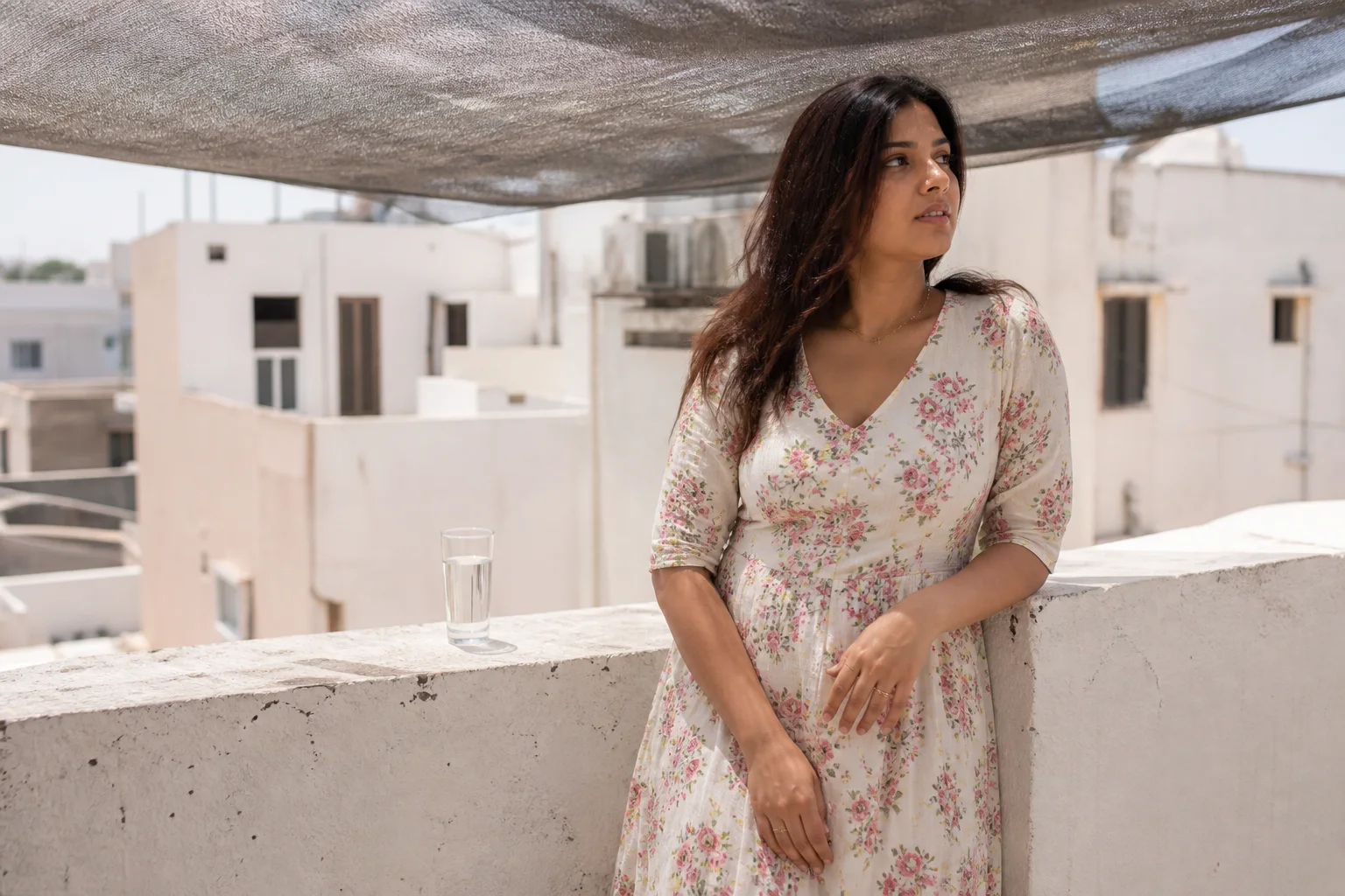 Cotton Midi Dress for Indian Summer